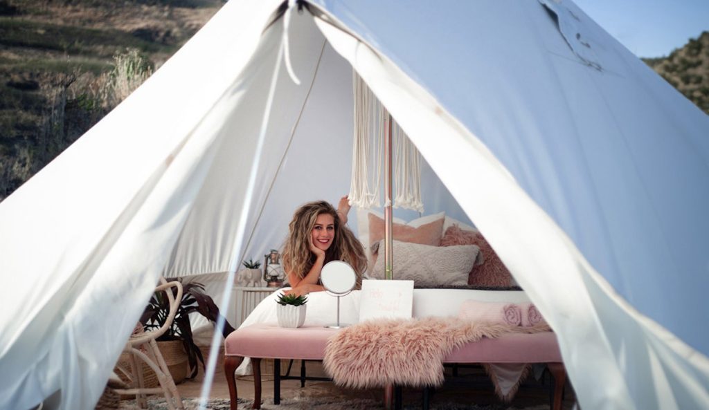 canvas glamping tent