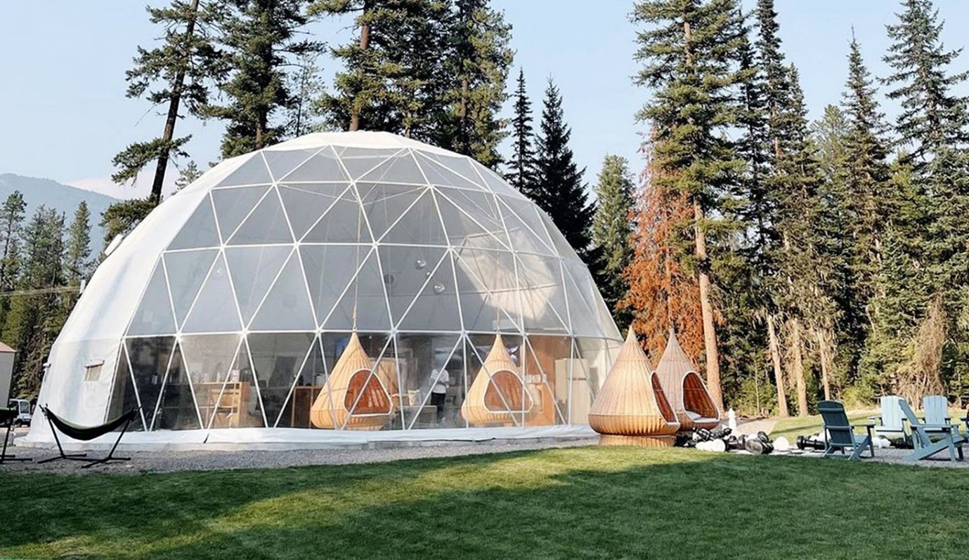 Geodesic domes for glamping